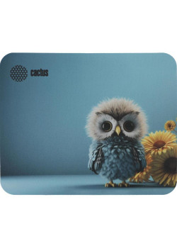 Коврик для мыши Cactus Owl blue 220x180x2мм (CS-MPC-P07XS)
