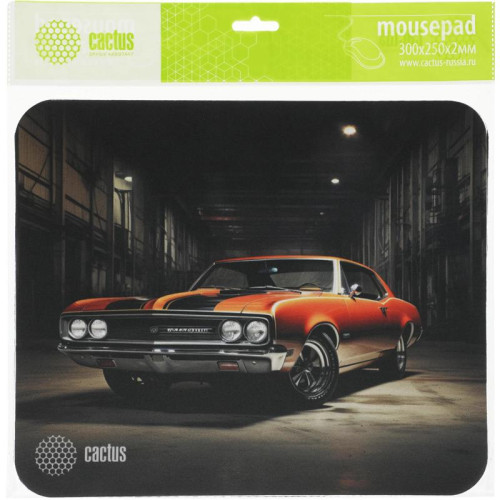 Коврик для мыши Cactus Orange Car рисунок 300x250x2мм (CS-MP-P06M)