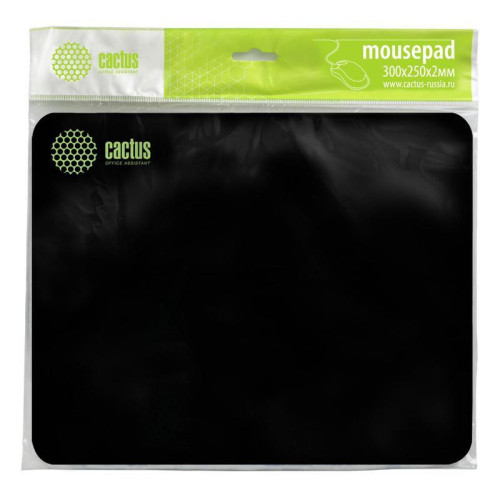 Коврик для мыши Cactus Black черный 300x250x2мм (CS-MP-P01M) Коврик для мыши Cactus Black черный 300x250x2мм (CS-MP-P01M)