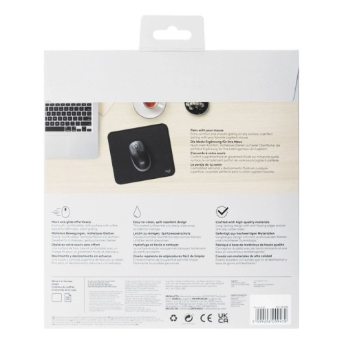 Коврик для мыши/ Logitech Mouse Pad Studio Series, Graphite - Small