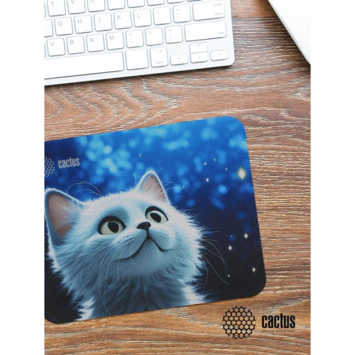 Коврик для мыши Cactus White Cat 220x180x2мм (CS-MPC-P06XS)