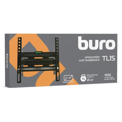 Кронштейн для телевизора Buro TL1S черный 15