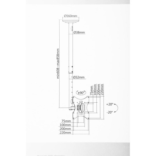 Кронштейн для телевизора Ultramounts UM890 черный 17