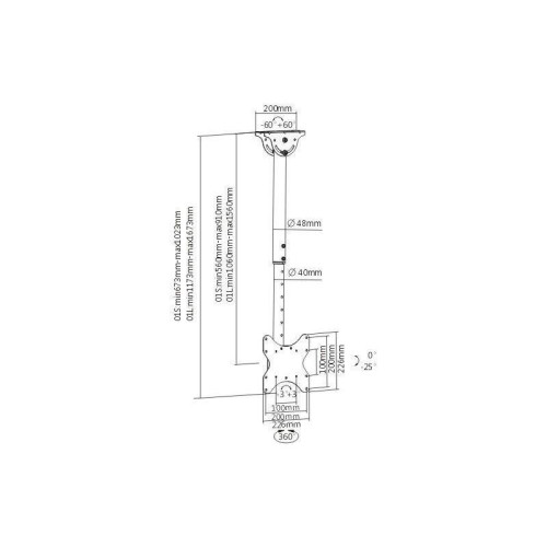Кронштейн для телевизора Arm Media LCD-1600 черный 15