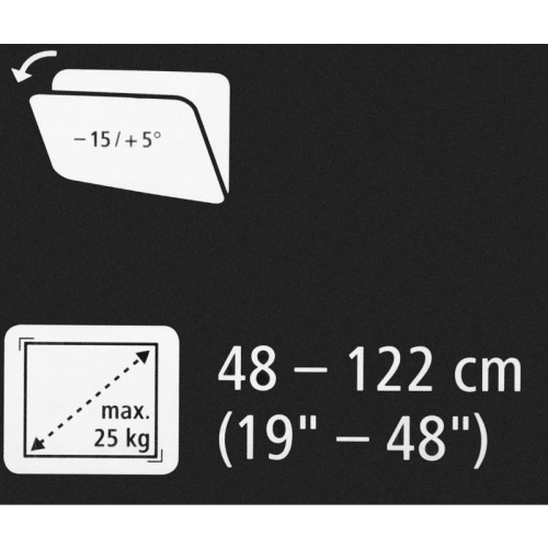 Кронштейн для телевизора Hama TILT TV Premium черный 19