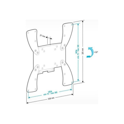 Кронштейн для телевизора Holder LCDS-5058 черный глянец 19