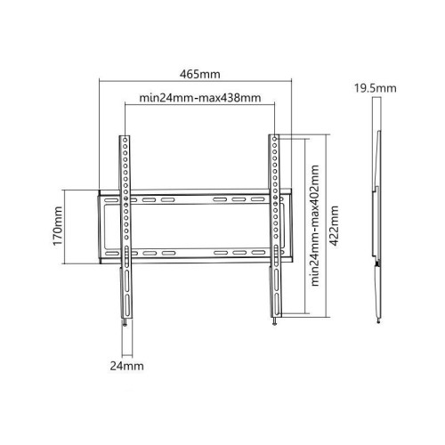 Кронштейн для телевизора Ultramounts UM812F черный 32