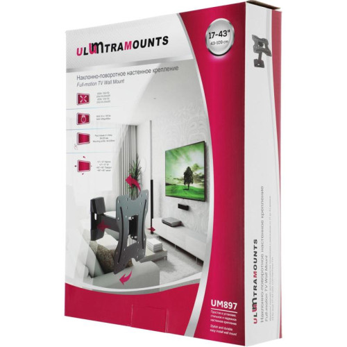Кронштейн для телевизора Ultramounts UM897 черный 23