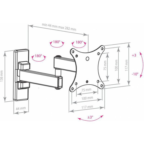 Кронштейн для телевизора Arm Media MARS-2 черный 10