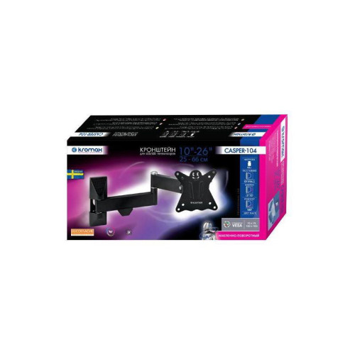 Кронштейн для телевизора Kromax CASPER-104 черный 10