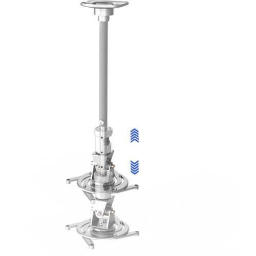 Кронштейн для проектора Cactus CS-VM-PR01L-AL серебристый макс.10кг потолочный поворот и наклон