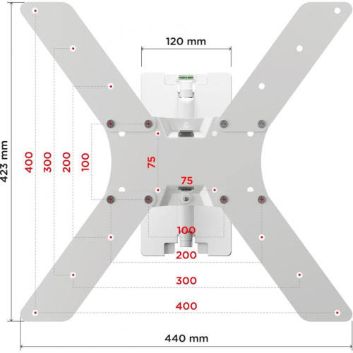 Кронштейн для телевизора Holder LCD-5566-W белый 32