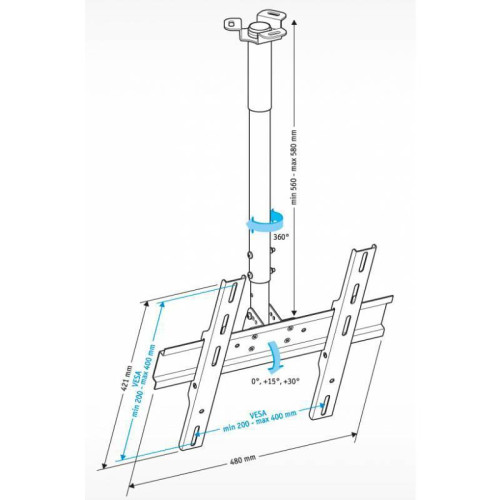 Кронштейн для телевизора Holder PR-101-W белый 32