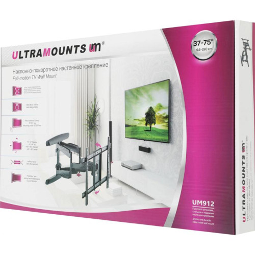 Кронштейн для телевизора Ultramounts UM912 черный 37
