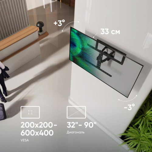 Кронштейн для телевизора Onkron SM6 черный 32