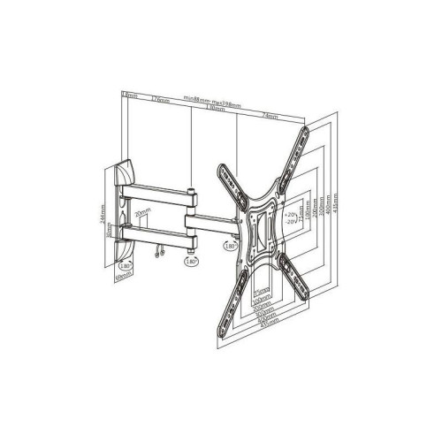 Кронштейн для телевизора Ultramounts UM870 черный 23