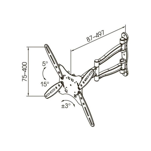 Кронштейн для телевизора Kromax TECHNO-5 серый 15
