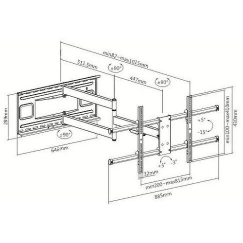 Кронштейн для телевизора Ultramounts UM915 черный 37