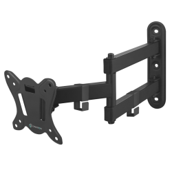 Кронштейн ONKRON/ 10-32'' макс 100*100 мм, 2 колена, наклон -+ 8?, поворот: 180°, от стены 65-408 мм, макс вес 25кг, черный
