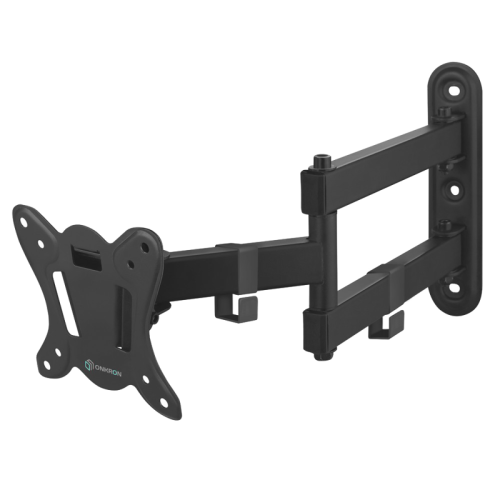Кронштейн ONKRON/ 10-32'' макс 100*100 мм, 2 колена, наклон -+ 8?, поворот: 180°, от стены 65-408 мм, макс вес 25кг, черный