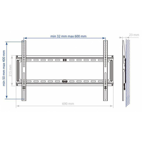 Кронштейн для телевизора Kromax IDEAL-1 черный 32
