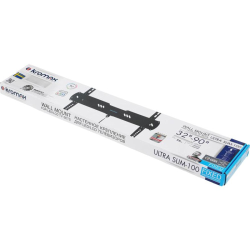 Кронштейн для телевизора Kromax Ultra Slim-100 черный 32