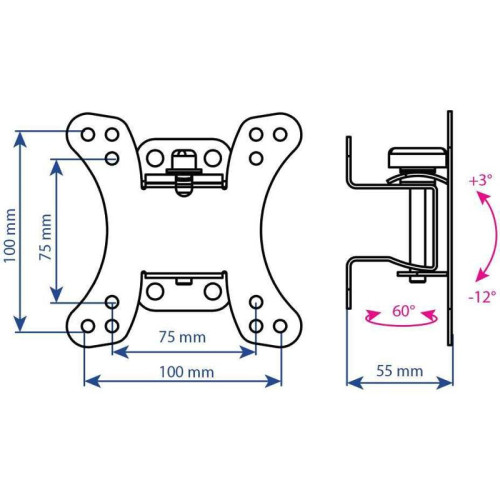 Кронштейн для телевизора Kromax GALACTIC-10 черный 15