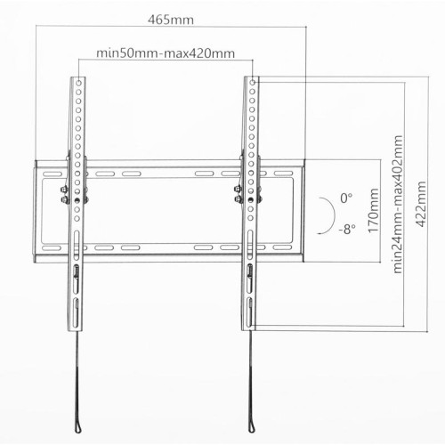 Кронштейн для телевизора Ultramounts UM832T черный 32