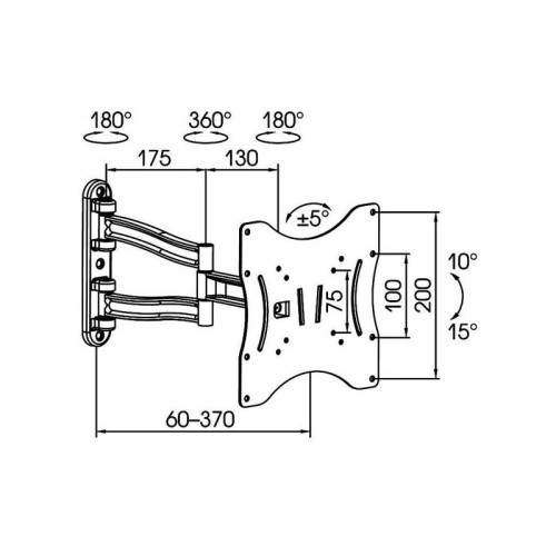 Кронштейн для телевизора Kromax TECHNO-3 серый 15