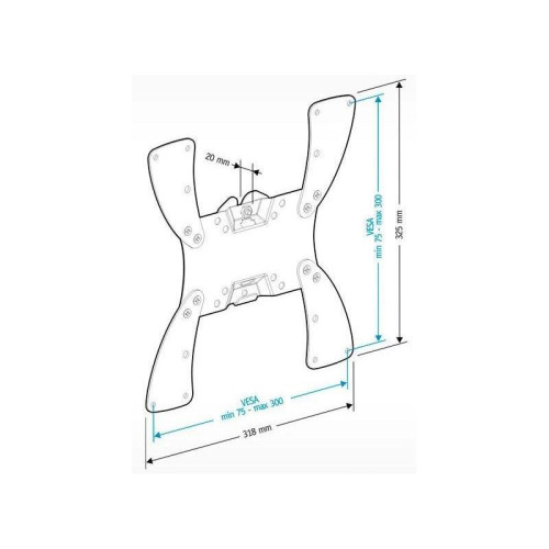 Кронштейн для телевизора Holder LCDS-5057 черный глянец 19