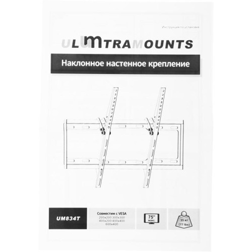 Кронштейн для телевизора Ultramounts UM834T черный 37