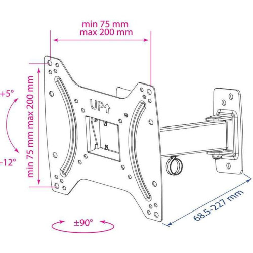 Кронштейн для телевизора Kromax OPTIMA-203 черный 15