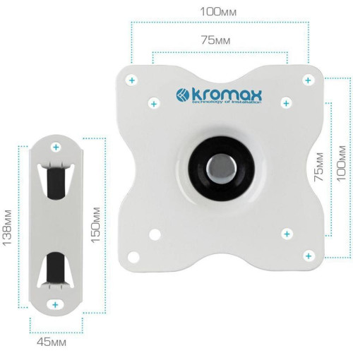 Кронштейн для телевизора Kromax DIX-15W белый 15