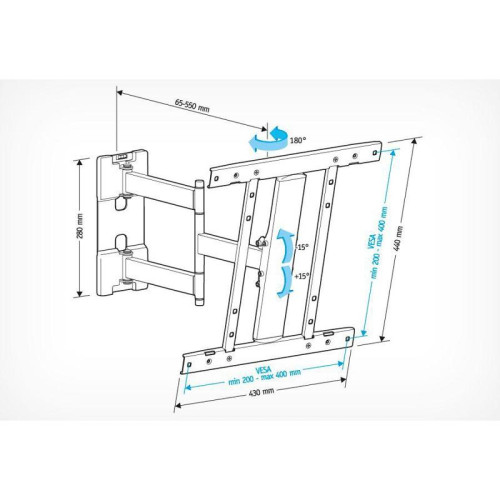 Кронштейн для телевизора Holder LCD-SU4601-B черный 26