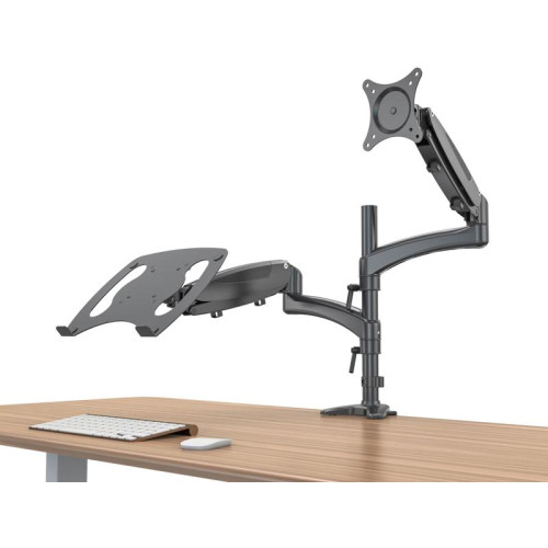 Кронштейн для монитора/ноутбука Cactus CS-VM-LH08-BK черный 13