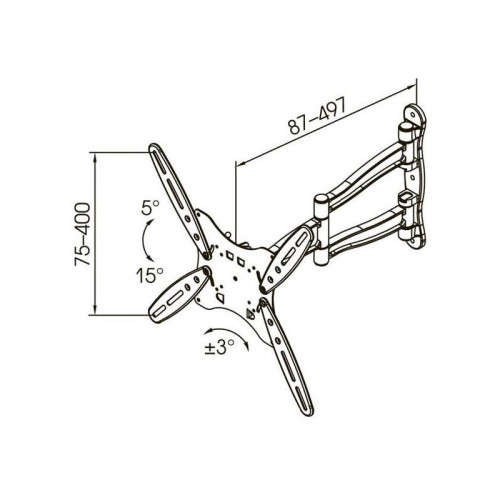 Кронштейн для телевизора Kromax TECHNO-5 белый 15