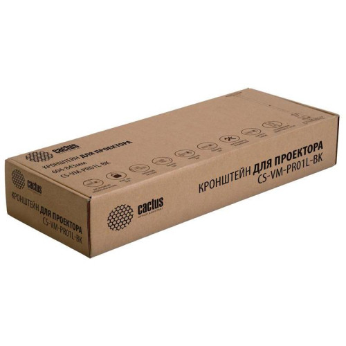 Кронштейн для проектора Cactus CS-VM-PR01L-BK черный макс.10кг потолочный поворот и наклон