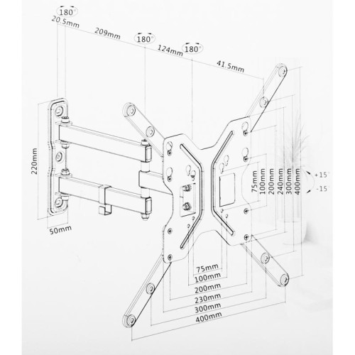Кронштейн для телевизора Ultramounts UM905 черный 23
