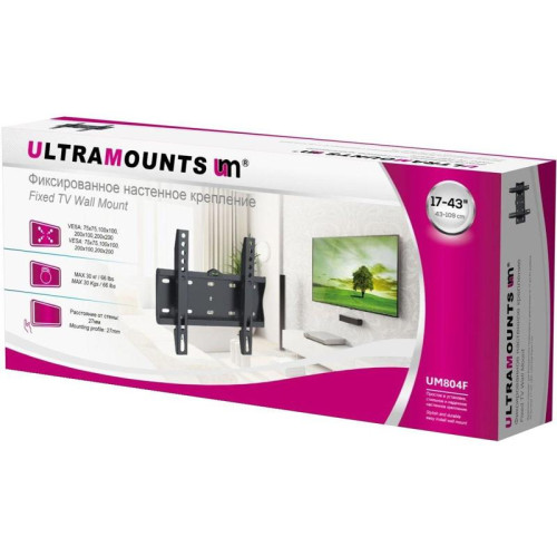 Кронштейн для телевизора Ultramounts UM804F черный 23