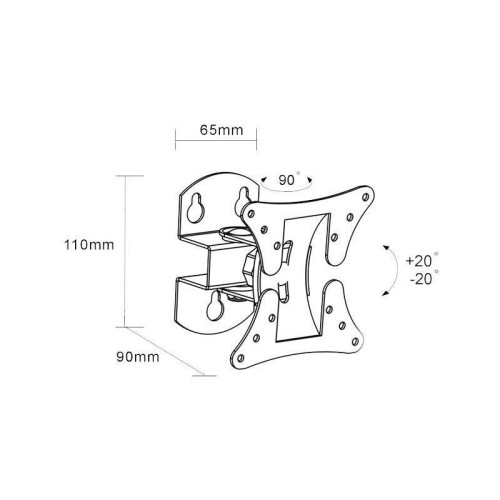 Кронштейн для телевизора Arm Media LCD-101 черный 10