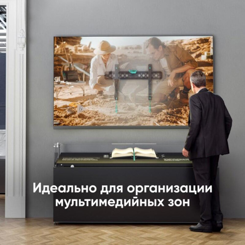 Кронштейн ONKRON/ 43-85'' макс 400*600 наклон 0º от стены: 29мм макс вес 68,2кг, встр уровень