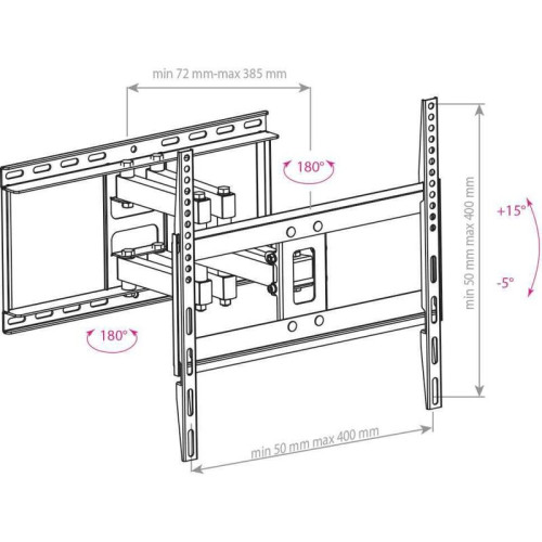 Кронштейн для телевизора Arm Media COBRA-50 черный 26