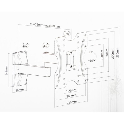 Кронштейн для телевизора Ultramounts UM899 черный 23