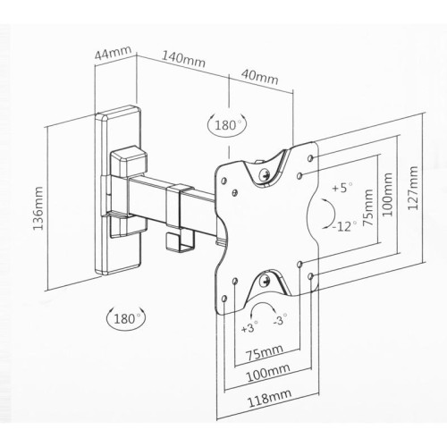 Кронштейн для телевизора Ultramounts UM860 черный 13