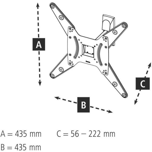 Кронштейн для телевизора Hama 00220823 черный 32