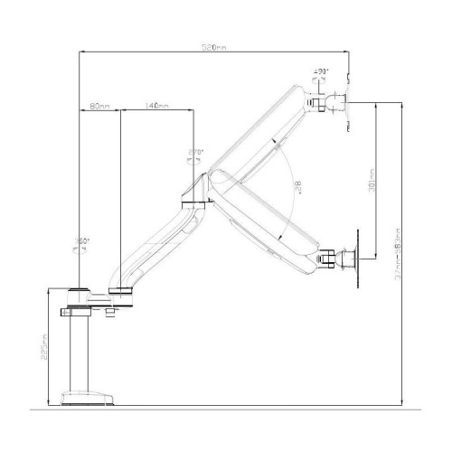 Кронштейн для мониторов ЖК Buro M10 черный 17