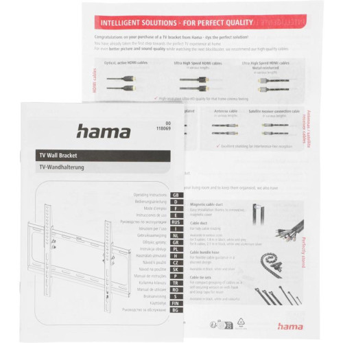 Кронштейн для телевизора Hama H-118069 черный 32