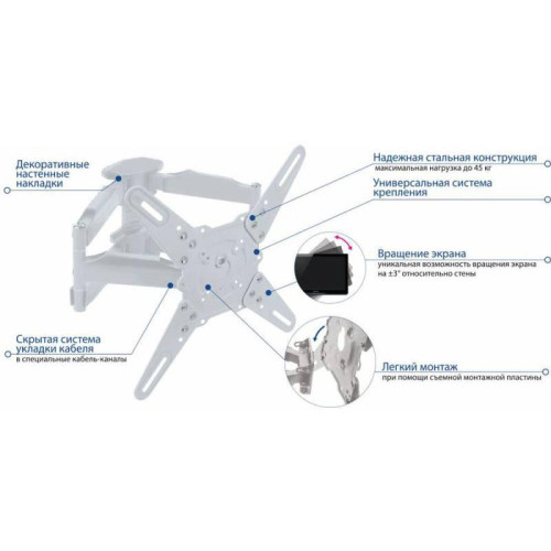 Кронштейн для телевизора Kromax ATLANTIS-45 белый 22