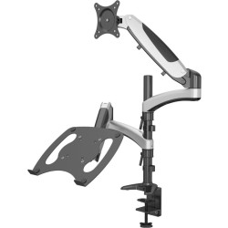 Кронштейн для монитора/ноутбука Cactus CS-VM-LH08-AL серебряный 13