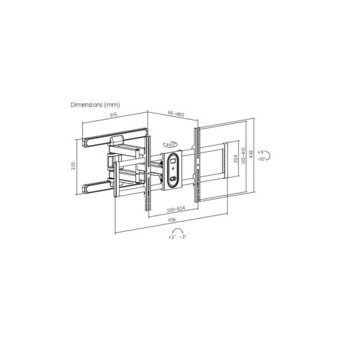 Кронштейн для телевизора Ultramounts UM970 черный 95